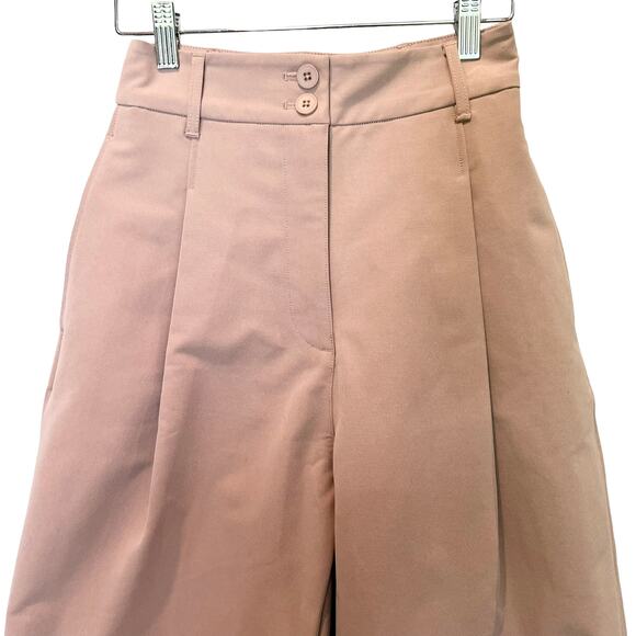 Love, Bonito Calynn Textured Twill Barrel Pants Taupe / Pink Women's 2 - Picture 8 of 14